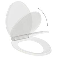 VidaXL Toiletbril soft-close met quick-release ontwerp wit - thumbnail