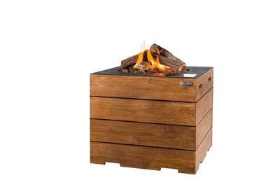 Cocoon haard lounge & dining teakhout vierkant zwart Cocoon haard lounge & dining teakhout vierkant zwart