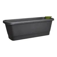 Elho Noa balkonbak M 52cm living black - thumbnail