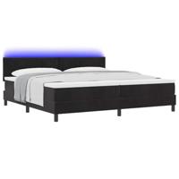 Boxspring bed met matras Zwart 200 x 200 cm Fluweel - thumbnail