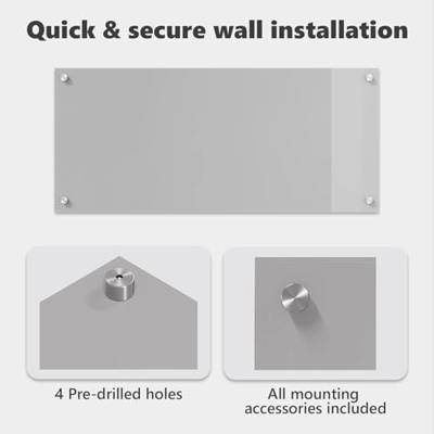 VidaXL Keuken spatscherm lichtgrijs 90 x 40 cm gehard glas