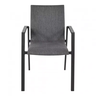 Fardau Negro Stapelstoel aluminium antraciete tuinstoel