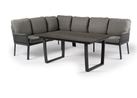 Liv lounge dining set links charcoal met dining tafel forest grey 150 x 90 cm Tierra Outdoor - Tierra outdoor - thumbnail