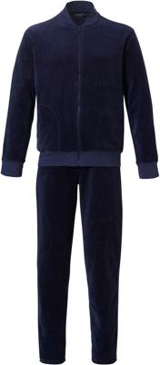 Blauw velours heren huispak Blauw velours heren huispak