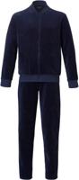 Blauw velours heren huispak - thumbnail