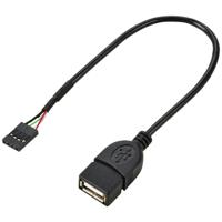 Renkforce RF-5719746 USB-kabel USB 2.0 Shrouded header 4-polig, USB-A bus 0.20 m Zwart - thumbnail
