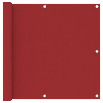 Balkonscherm 90x300 cm oxford stof rood Balkonscherm 90x300 cm oxford stof rood