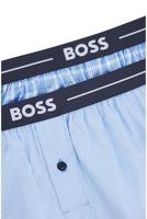 Hugo Boss Boxers wijd 2-pack streep-ruit blue - thumbnail