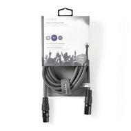 Gebalanceerde XLR-Audiokabel | XLR 3-pins male - XLR 3-pins female | 5,0 m | Grijs - thumbnail