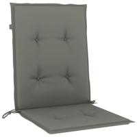 VidaXL Stoelkussens 2 st lage rug 100x50x4 cm stof donkergrijs - thumbnail