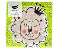 Duni Servetten Playful Lion King 33x33 cm 20 Stuks - thumbnail