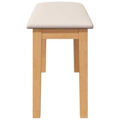 Bank 90 cm massief hout rubber