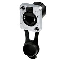 Rean AV RJ45-doorvoer-inbouwbus, IP65, zwart verchroomde D-behuizing RRE8F-Z-001-1 Bus, recht 1 stuk(s) - thumbnail