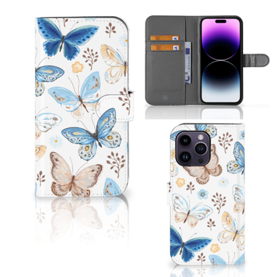 Telefoonhoesje | Met pasjeshouder | voor iPhone 15 Pro Max Vlinder