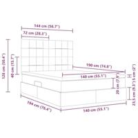 Opslag bed met matras met opslag Zwart 140 x 190 cm Nep Leer - thumbnail