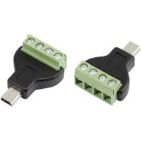 TRU COMPONENTS MN-USB4M USB-connector met schroefaansluiting Stekker, recht Micro-USB-stekker type B Inhoud: 1 stuk(s) - thumbnail