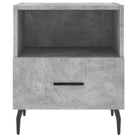 Nachtkastjes 2 st 40x35x47,5 cm bewerkt hout betongrijs - thumbnail
