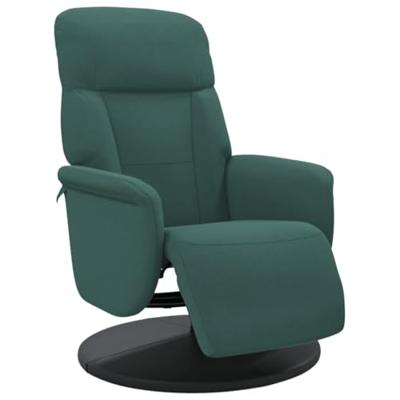 Verstelbare fauteuil met voetensteun fluweel donkergroen