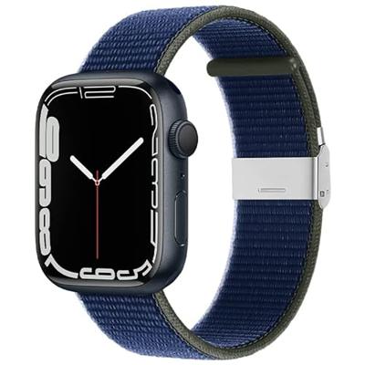 Nylon bandje met klemsluiting - Donkerblauw - Geschikt voor Apple Watch 38mm / 40mm / 41mm / 42mm Nylon bandje met klemsluiting - Donkerblauw - Geschikt voor Apple Watch 38mm / 40mm / 41mm / 42mm