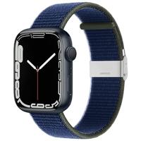 Nylon bandje met klemsluiting - Donkerblauw - Geschikt voor Apple Watch 38mm / 40mm / 41mm / 42mm - thumbnail