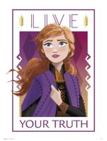 Kunstdruk Frozen - Live Your Truth 30x40cm - thumbnail
