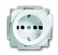 Busch-Jaeger 2CKA002011A2605 Wandcontactdoos met randaarde Inzetstuk Zuiver wit (RAL 9010), Wit 1 stuk(s) - thumbnail