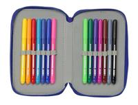 Driedubbele Pennenzak Atlético Madrid Blauw Wit Rood 12,5 x 19,5 x 5,5 cm 37 Onderdelen - thumbnail