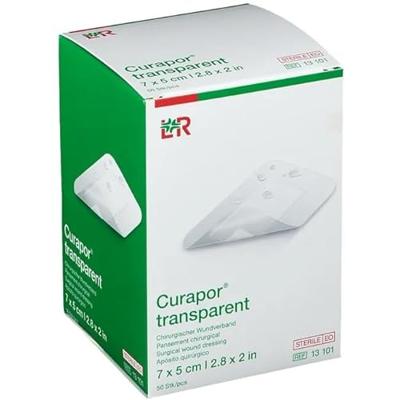 Curapor Transparant Steriel 7cmx 5cm 50 13101