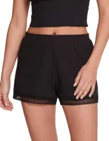 Dames GO Ribbed Short - Katoenen slaapshort - thumbnail