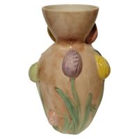 Vaas met tulpen beige 13x13x24cm - thumbnail