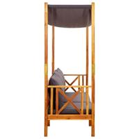 Tuinbank met luifel massief acaciahout - thumbnail