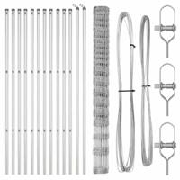 Weidehekwerk Zilver 25 x 1.6 m Gegalvaniseerd staal - thumbnail