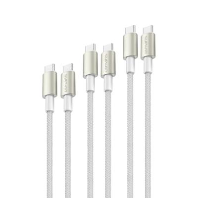 4smarts USB-C at USB-C cable PremiumCord 60W 3erSet white/silb