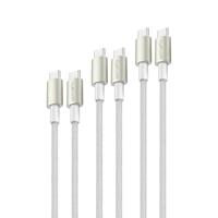 4smarts USB-C at USB-C cable PremiumCord 60W 3erSet white/silb - thumbnail