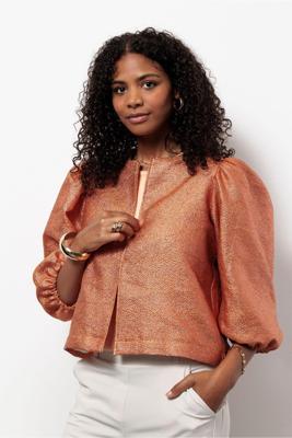 Studio Anneloes Plien Jacquard Blouse 13430 Blouse 3100 Orange