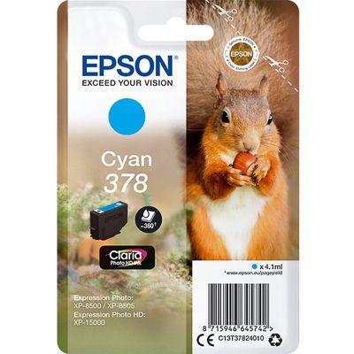 Epson 378 4.1ml 360pagina's Cyaan inktcartridge - [C13T37824010] - thumbnail