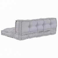 Pallet Sofa Kussen 2 pcs Grijs Stof - thumbnail