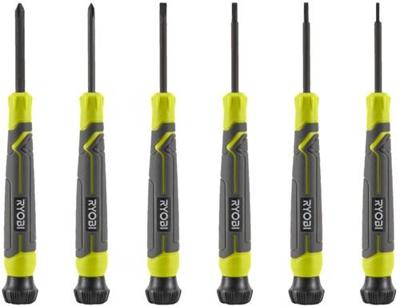 Ryobi rhsdspc6 | magnetische precisie schroevendraaierset 6 stuks - 5132006048