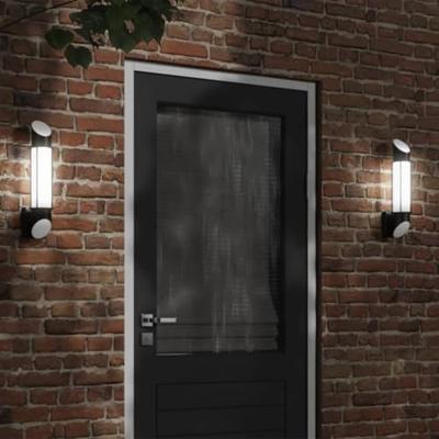VidaXL Buitenwandlamp roestvrij staal zwart VidaXL Buitenwandlamp roestvrij staal zwart