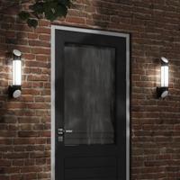 VidaXL Buitenwandlamp roestvrij staal zwart - thumbnail