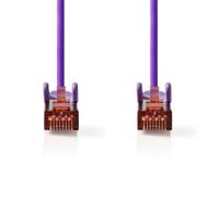 Nedis CCGL85221VT025 Cat6-kabel Rj45 Male Rj45 Male S/ftp 0.25 M Rond Lszh Violet Label - thumbnail