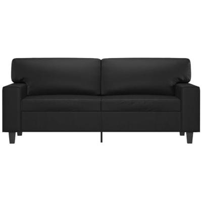 Tweezitsbank 140 cm kunstleer zwart