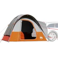 Autotent 4-persoons waterdicht grijs en oranje - thumbnail