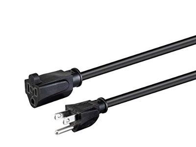 Monoprice Extension Cord - 4,5 m - zwart | NEMA 5-15P naar NEMA 5-15R, 14AWG, 15A, SJT, 120V