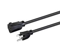Monoprice Extension Cord - 4,5 m - zwart | NEMA 5-15P naar NEMA 5-15R, 14AWG, 15A, SJT, 120V - thumbnail