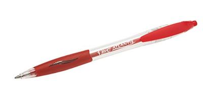 Balpen Bic Atlantis classic grip clic medium rood