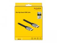 Delock 83994 HDMI-kabel HDMI Aansluitkabel HDMI-A-stekker 0.5 m Grijs 8K UHD, Vergulde steekcontacten, Afgeschermd (drievoudig), eARC - thumbnail