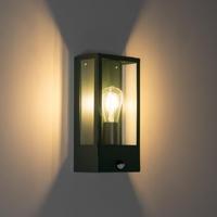 QAZQA Buiten wandlamp donker groen met bewegingsmelder IP44 - - thumbnail