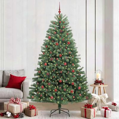 VidaXL Kunstmatige inklapbare kerstboom groen 240 cm pvc en metaal