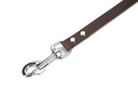 Hondenriem van leer 130cm x 16mm bruin - thumbnail